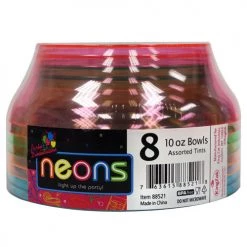 King Zak Plastic Neon Tableware<br />Size Options: 9inch Plate, 6inch Plate, 10oz Bowl And 6oz Bowl 9 King Zak Plastic Neon TablewareSize Options: 9inch Plate, 6inch Plate, 10oz Bowl And 6oz Bowl