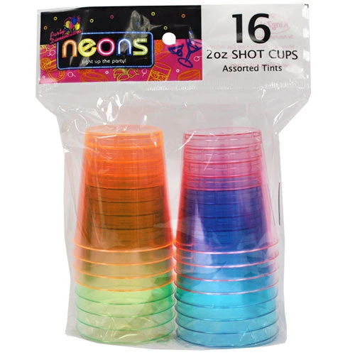 King Zak Plastic Neon 2oz Tumble Everyday Tableware 3 King Zak Plastic Neon 2oz Tumble Everyday Tableware