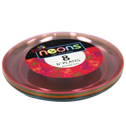King Zak Plastic Neon Tableware<br />Size Options: 9inch Plate, 6inch Plate, 10oz Bowl And 6oz Bowl 7 King Zak Plastic Neon TablewareSize Options: 9inch Plate, 6inch Plate, 10oz Bowl And 6oz Bowl