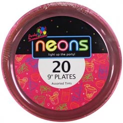 King Zak Plastic Neon TablewareSize Options: 9inch Plate, 6inch Plate, 10oz Bowl, And 6oz Bowl Tabletop