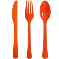 King Zak Premium Heavy Weight Plastic Combo Cutlery Disposable Dinnerware Cutlery
