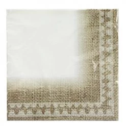 King Zak Tabletop Premium Extra Heavy Weight Paper Burlap Dinnerware & TablewareSize Options: 10.25inch Plate, 7inch Plate, 9oz Cup, Lunch Napkin And Beverage Napkin