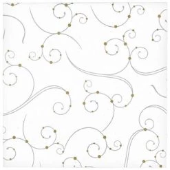 King Zak Premium Heavy Weight Paper Swirls And Pearls Dinnerware