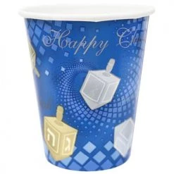 King Zak Premium Heavy Weight Paper Chanukah Squares TablewareSize Options: 10.25inch Plate, 7inch Plate, Lunch Napkin, 9oz Cup And 54inchx96inch Tablecover