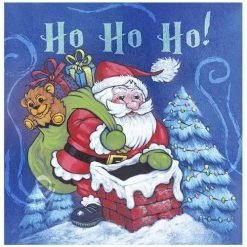 King Zak Everyday Tableware Premium Heavy Weight Paper Christmas Santa TablewareSize Options: 10.25inch Plate, 7inch Plate, Lunch Napkin, Beverage Napkin, 9oz Cup And 54inchx96inch Tablecover