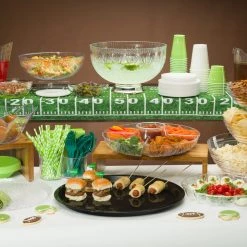 King Zak Premium Heavy Weight Plastic Black Round ServingwareSize Options: 18inch Tray Party