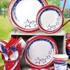 King Zak Tabletop Premium Heavy Weight Paper Stars 'N Stripes TablewareSize Options: 12inch Plate, 10inch Plate, 8.75inch Plate, 7inch Plate, 12oz Bowl, 20oz Bowl, Lunch Napkin, 12oz Cup And Combo Cutlery