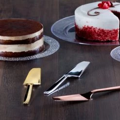 King Zak Premium Extra Heavy Weight Plastic Polished Cake Servers