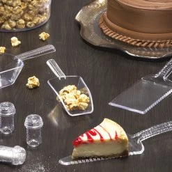 King Zak Premium Extra Heavy Weight Plastic Cake Server Set Disposable Dinnerware Servingware