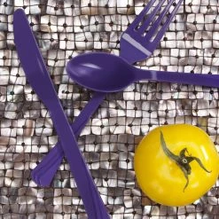 King Zak Premium Heavy Weight Plastic Combo Cutlery Disposable Dinnerware Cutlery