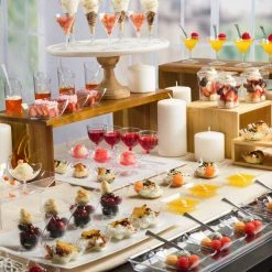 King Zak Premium Plastic Mini Servingware Disposable Dinnerware Servingware