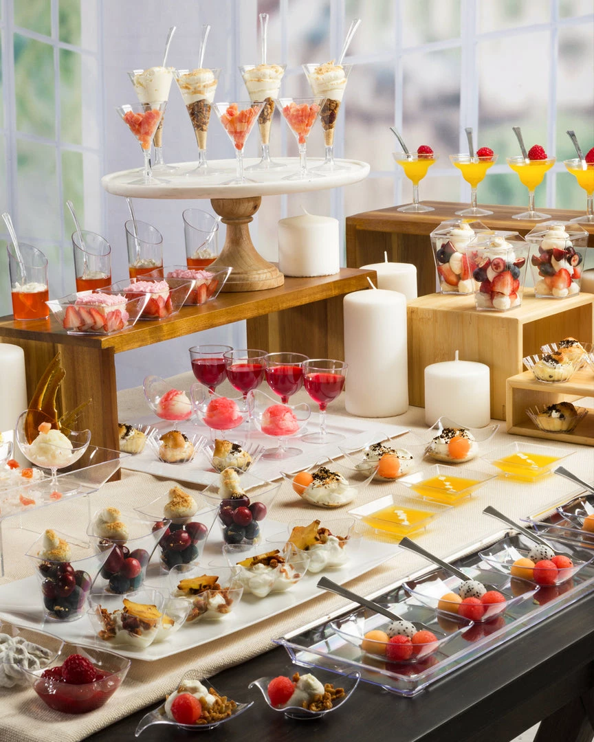 King Zak Premium Plastic Mini Servingware Disposable Dinnerware Servingware 3 King Zak Premium Plastic Mini Servingware Disposable Dinnerware Servingware